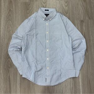 Abercrombie & Fitch Blue & White Striped Button-Up Shirt